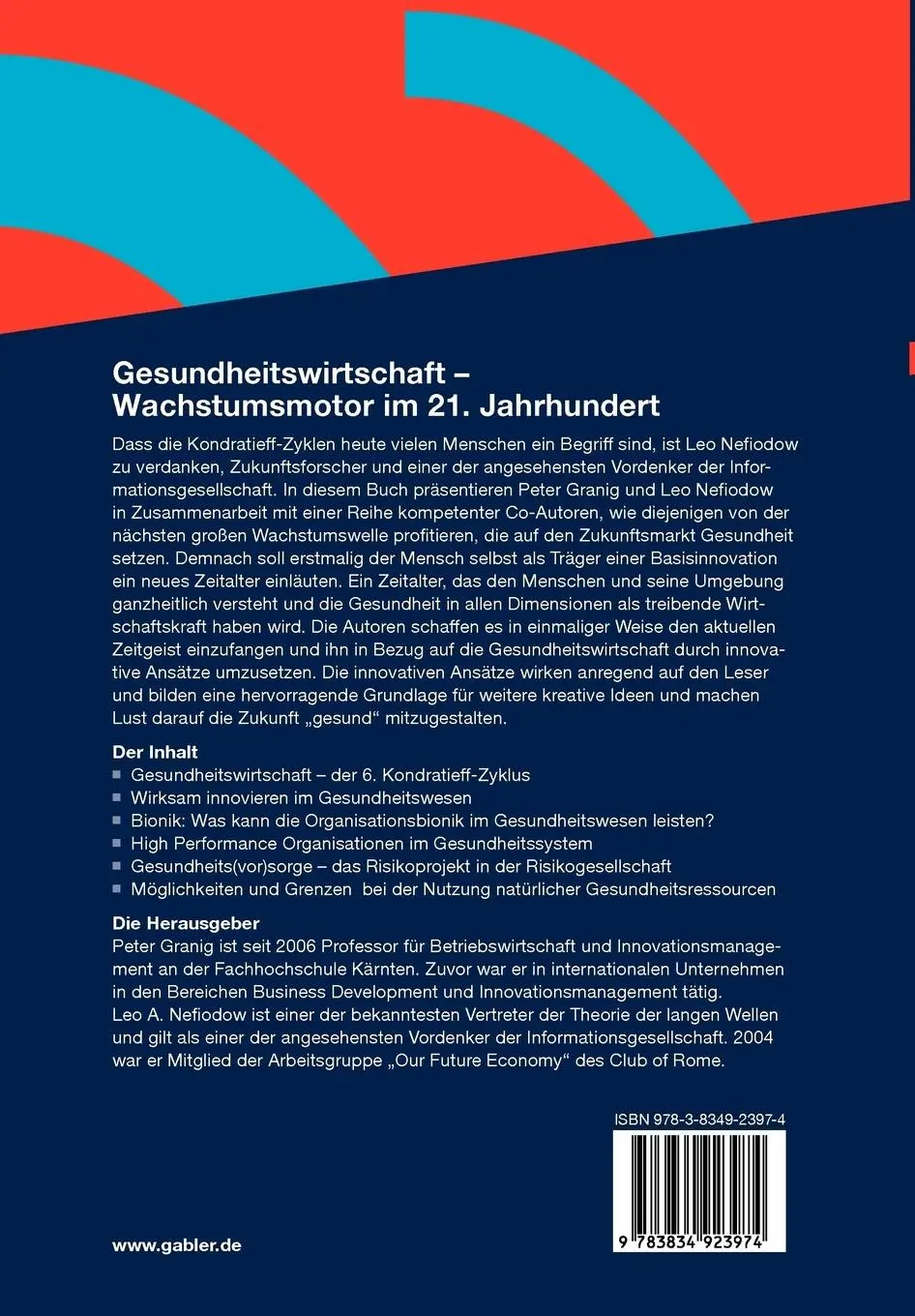 Rückseite: 9783834923974 | Gesundheitswirtschaft - Wachstumsmotor im 21. Jahrhundert | Buch