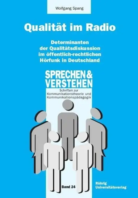 Cover: 9783861103974 | Qualität im Radio | Wolfgang Spang | Sprechen und Verstehen | Deutsch