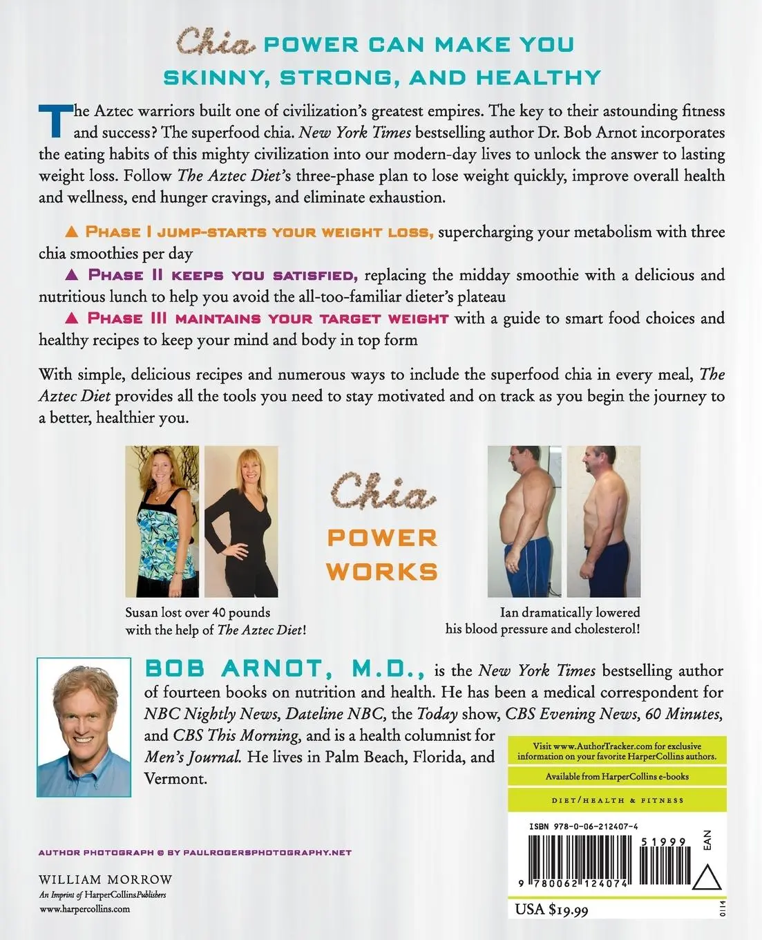 Rückseite: 9780062124074 | The Aztec Diet | Bob Arnot | Taschenbuch | Englisch | 2020