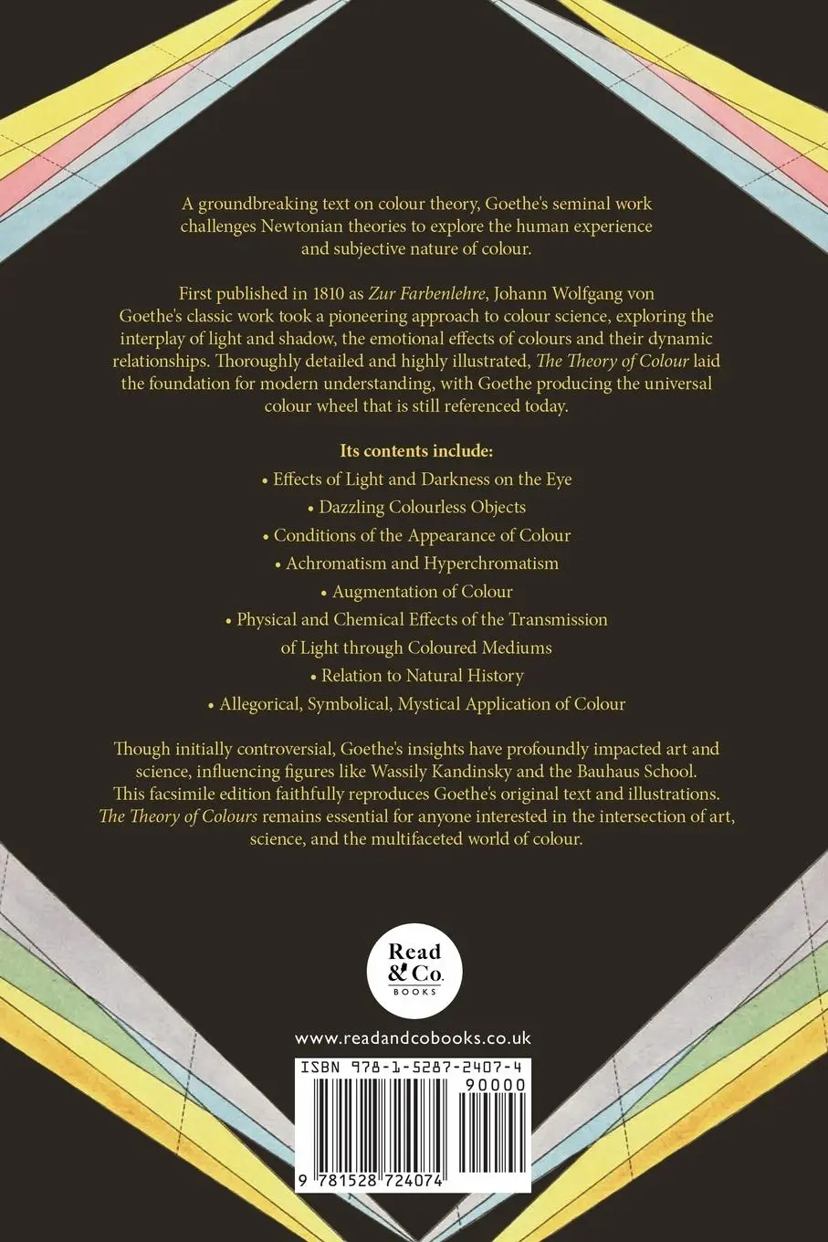 Rückseite: 9781528724074 | Goethe's Theory of Colour | Johann Wolfgang von Goethe | Taschenbuch