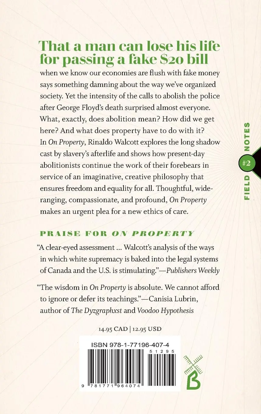 Rückseite: 9781771964074 | On Property | Policing, Prisons, and the Call for Abolition | Walcott