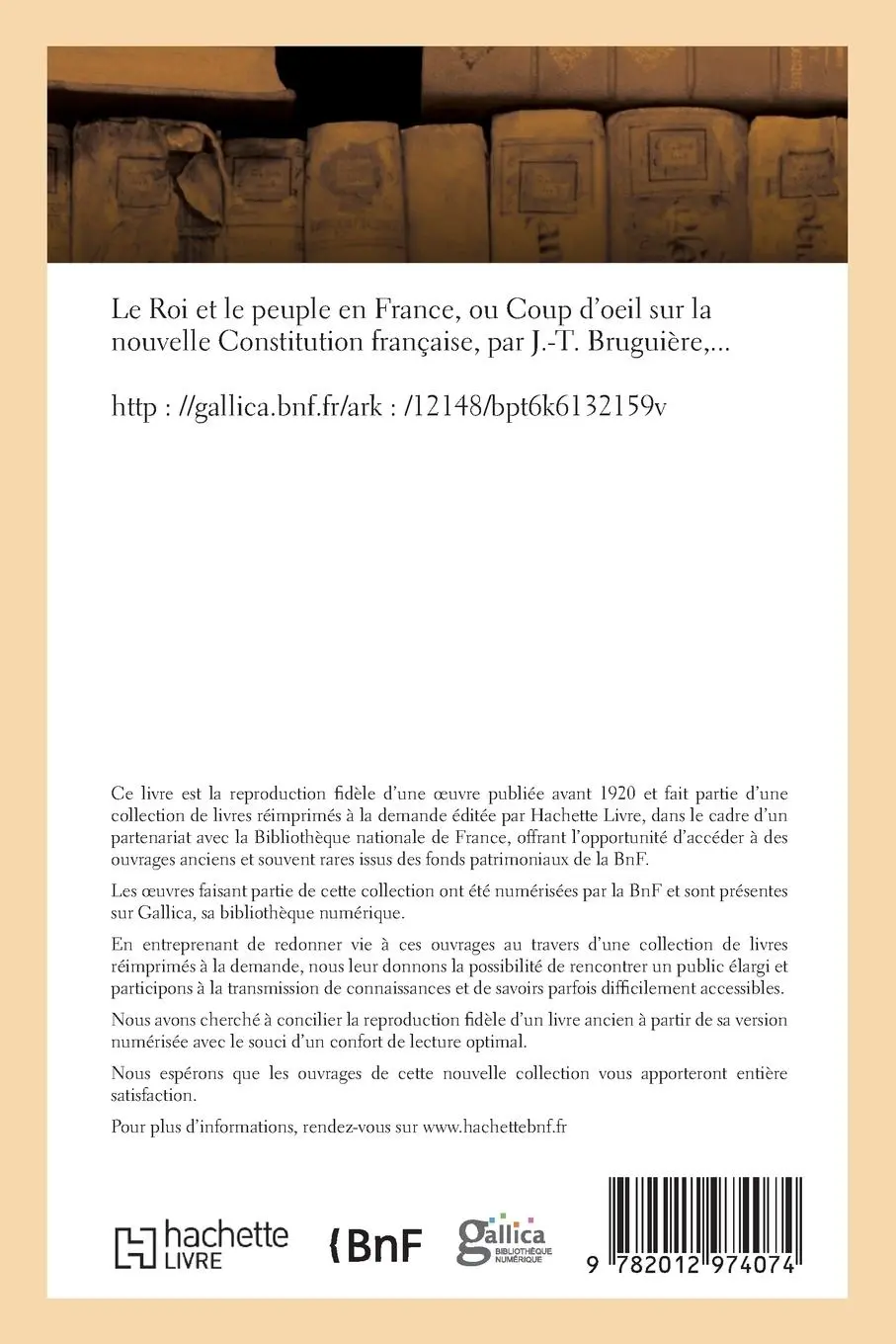 Rückseite: 9782012974074 | Le Roi Et Le Peuple En France, Ou Coup d'Oeil Sur La Nouvelle...