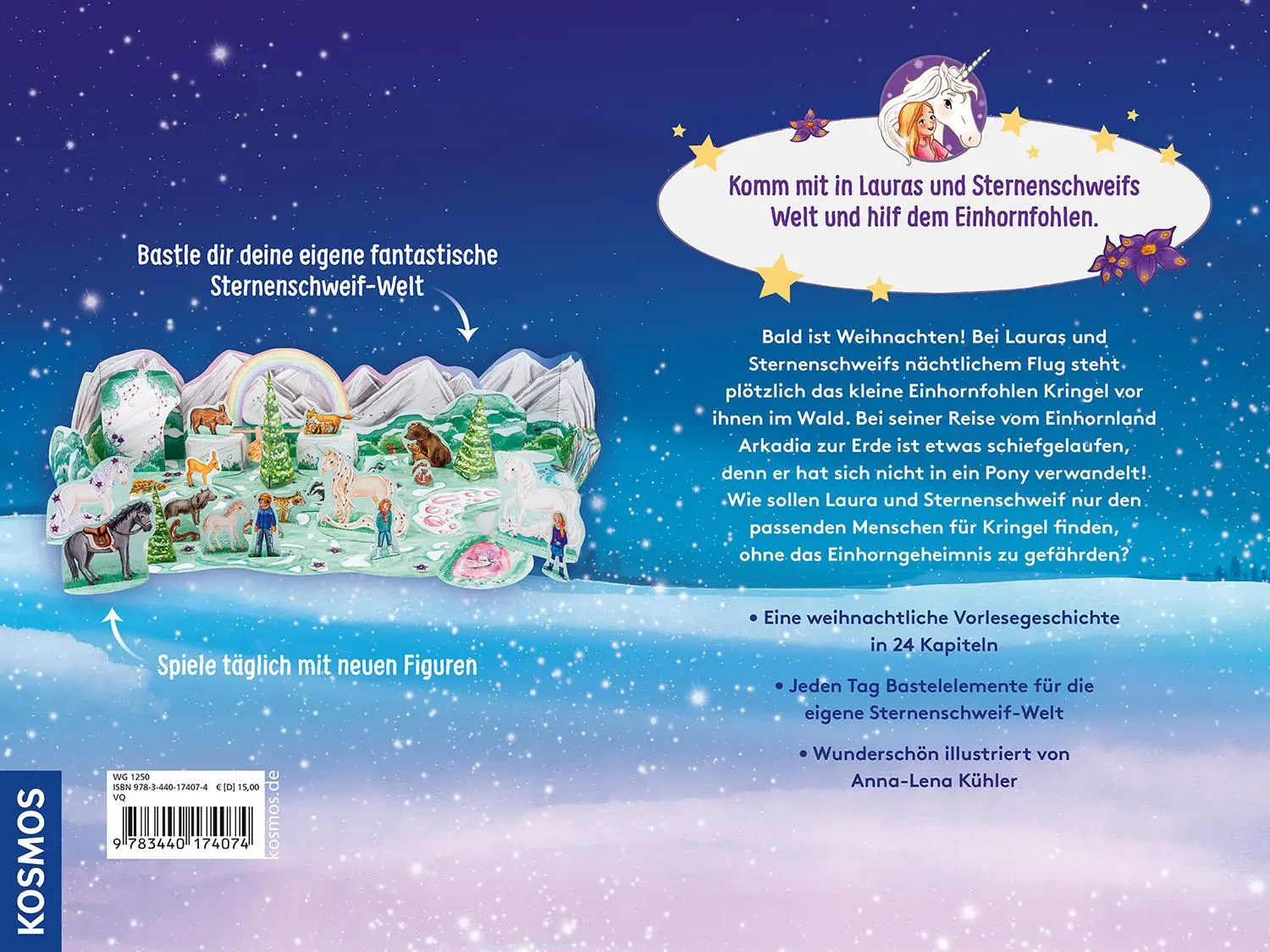 Bild: 9783440174074 | Sternenschweif Adventskalender, Ein Einhorn zu Weihnachten, | Chapman