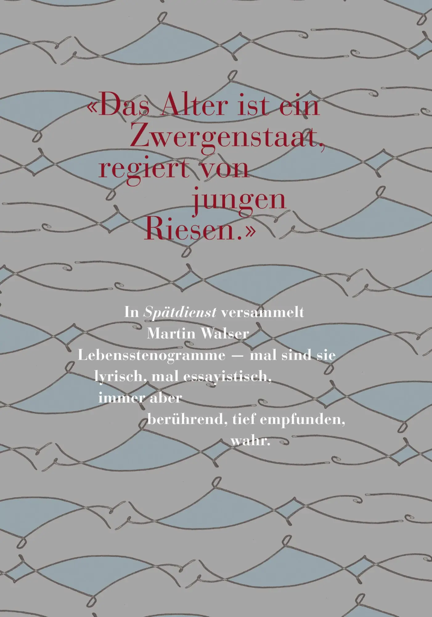 Rückseite: 9783498074074 | Spätdienst | Bekenntnis und Stimmung | Martin Walser | Buch | 208 S.