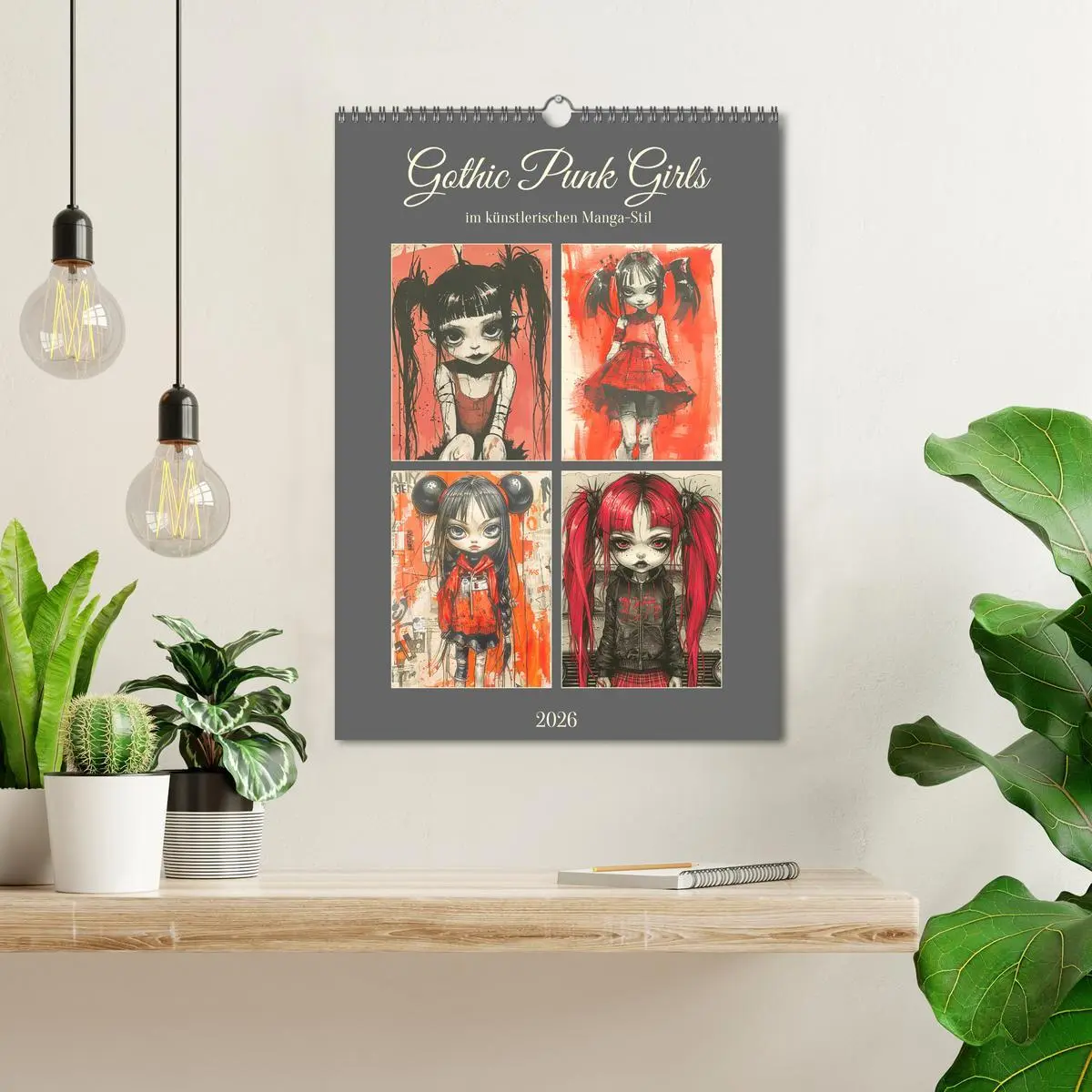 Bild: 9783516264074 | Gothic Punk Girls im künstlerischen Manga-Stil (Wandkalender 2026...
