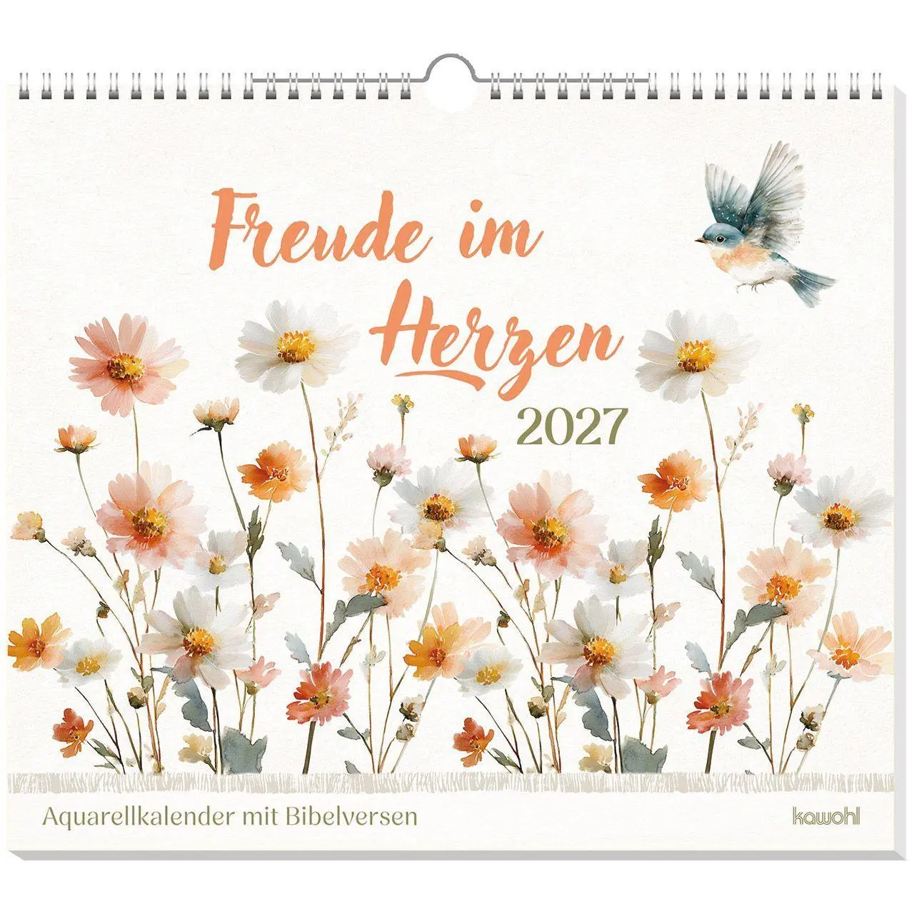 Cover: 9783754864074 | Freude im Herzen 2027 | Aquarell-Kalender mit Bibelversen | Kalender