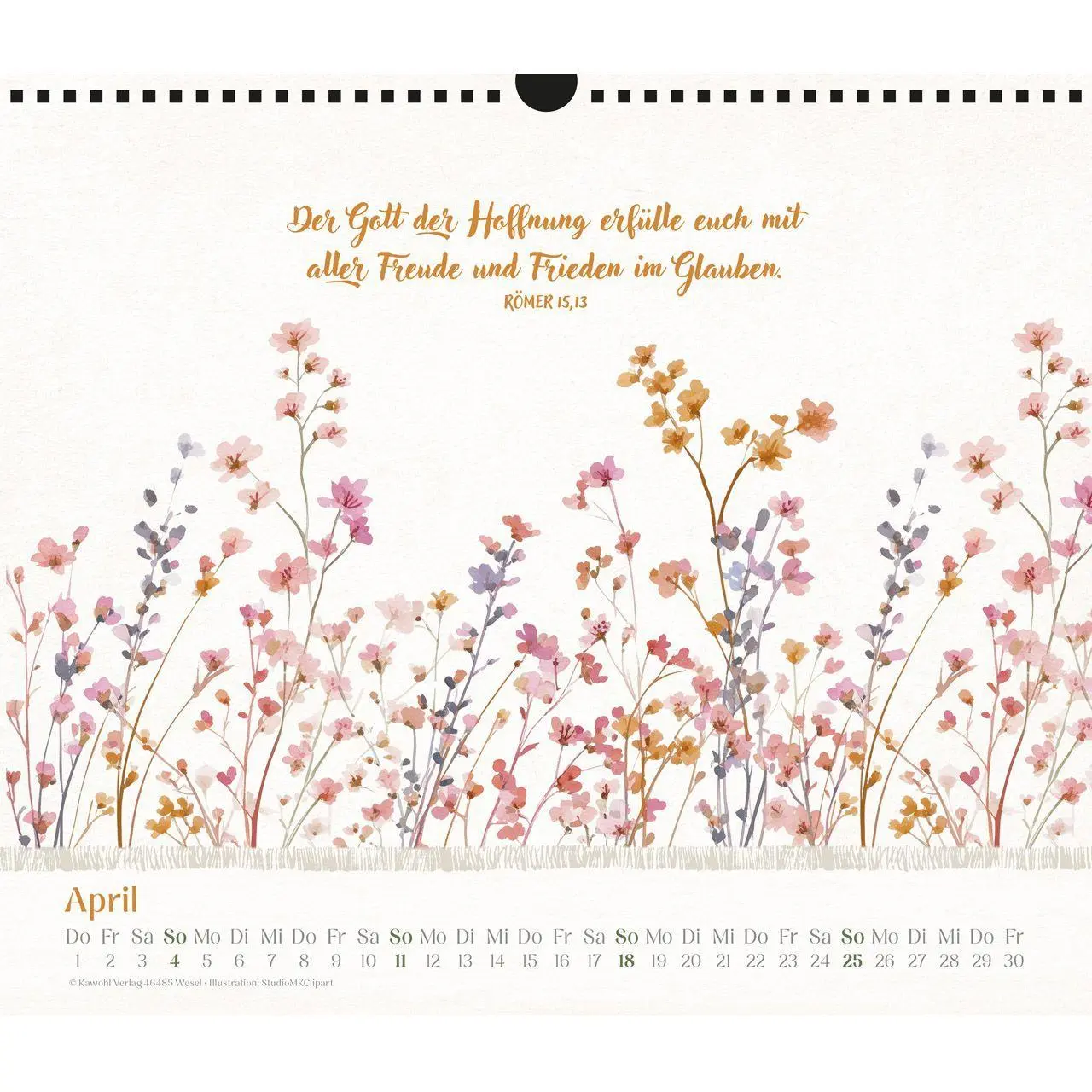 Bild: 9783754864074 | Freude im Herzen 2027 | Aquarell-Kalender mit Bibelversen | Kalender