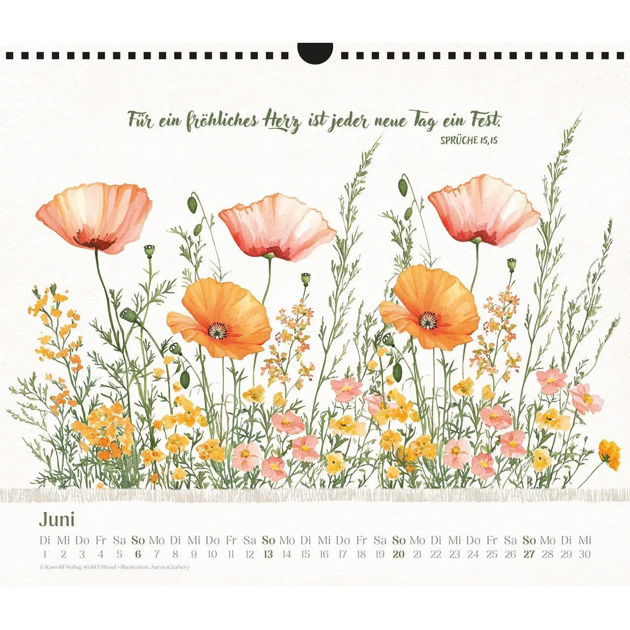 Bild: 9783754864074 | Freude im Herzen 2027 | Aquarell-Kalender mit Bibelversen | Kalender