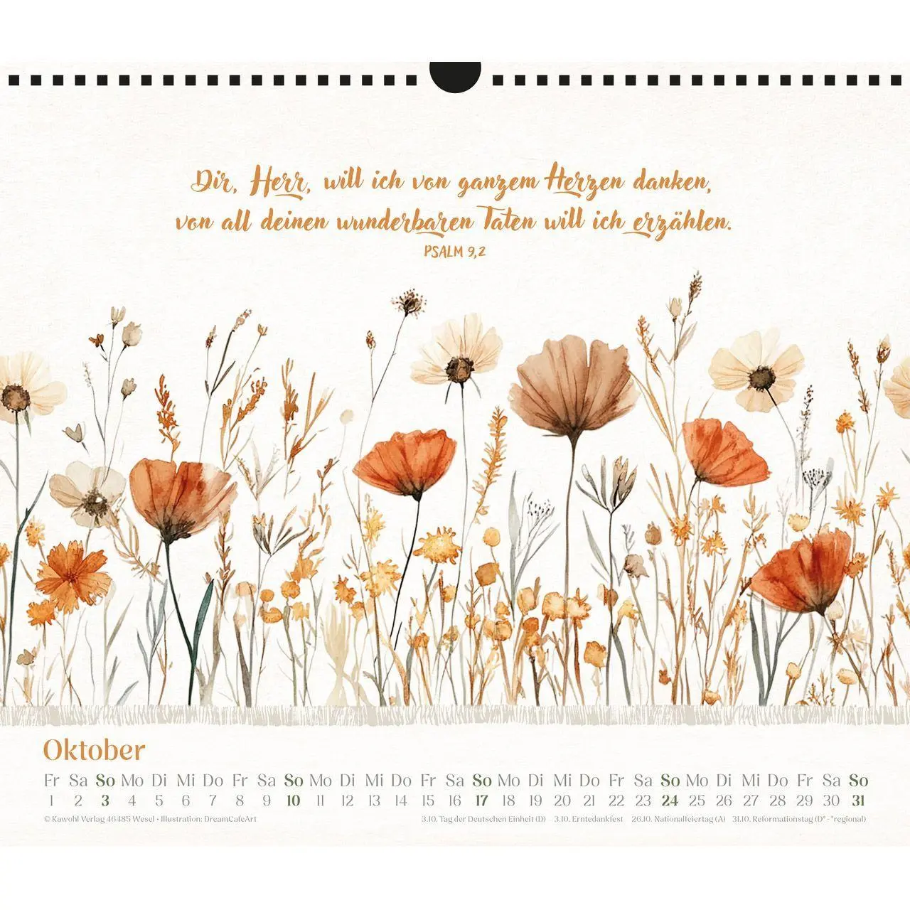 Bild: 9783754864074 | Freude im Herzen 2027 | Aquarell-Kalender mit Bibelversen | Kalender