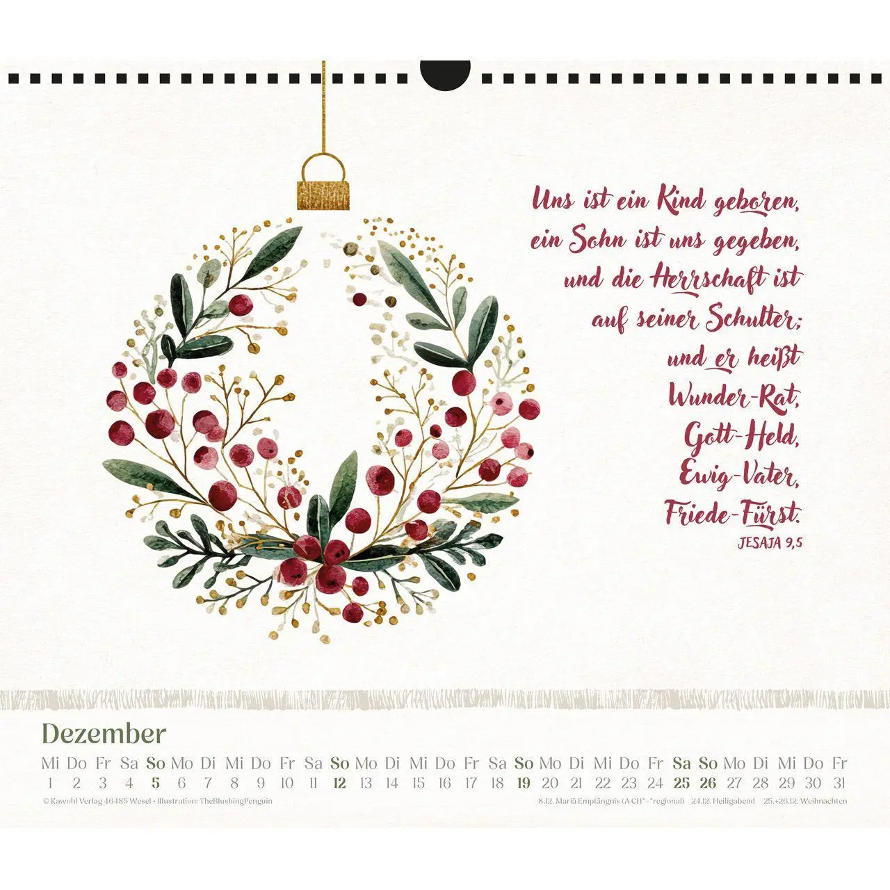 Bild: 9783754864074 | Freude im Herzen 2027 | Aquarell-Kalender mit Bibelversen | Kalender