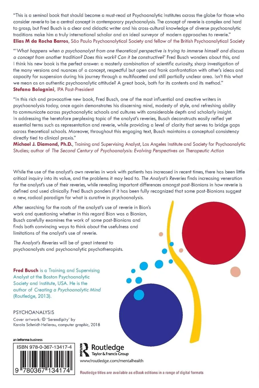 Rückseite: 9780367134174 | The Analyst's Reveries | Explorations in Bion's Enigmatic Concept