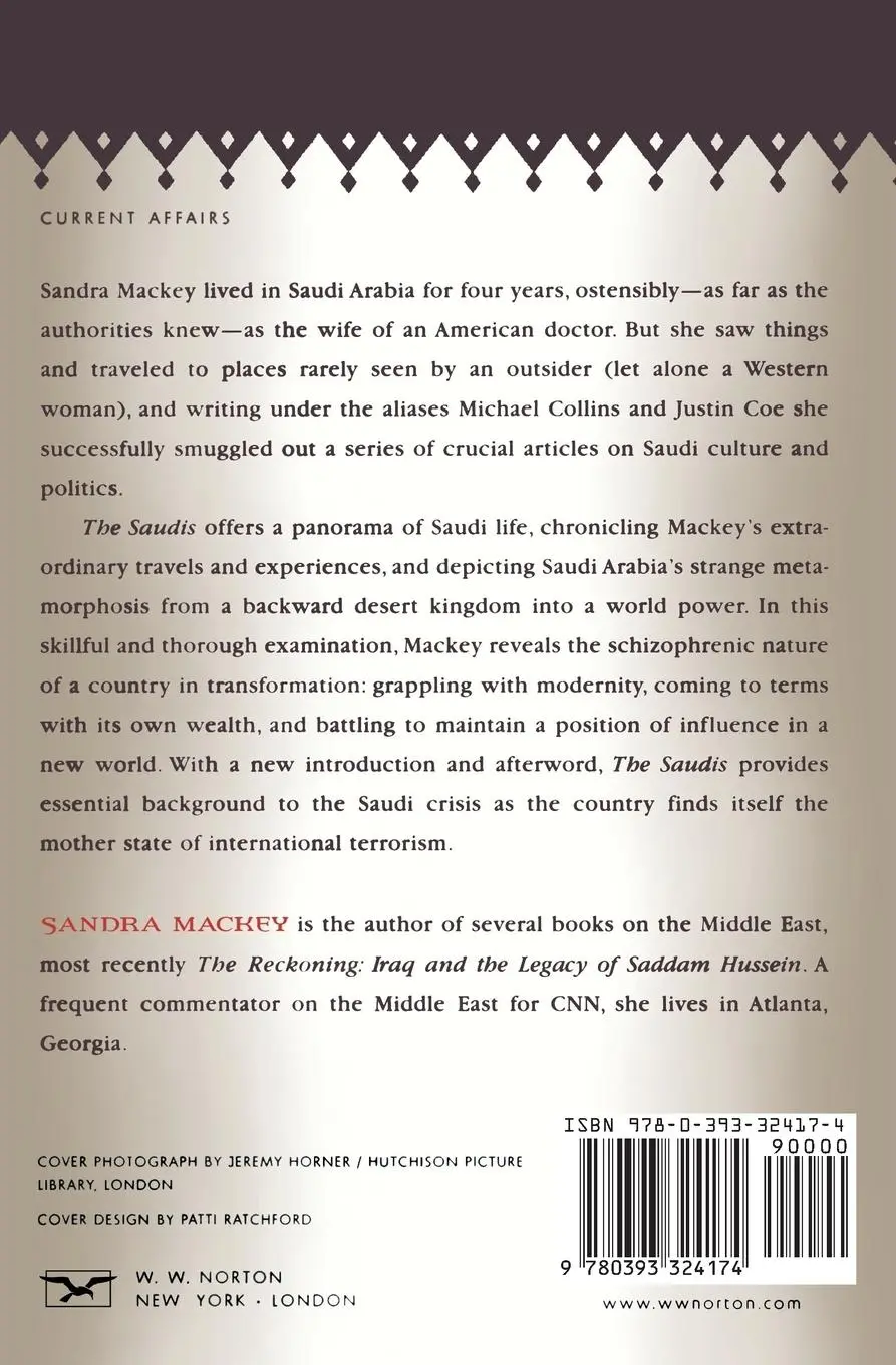 Rückseite: 9780393324174 | The Saudis | Inside the Desert Kingdom | Sandra Mackey | Taschenbuch