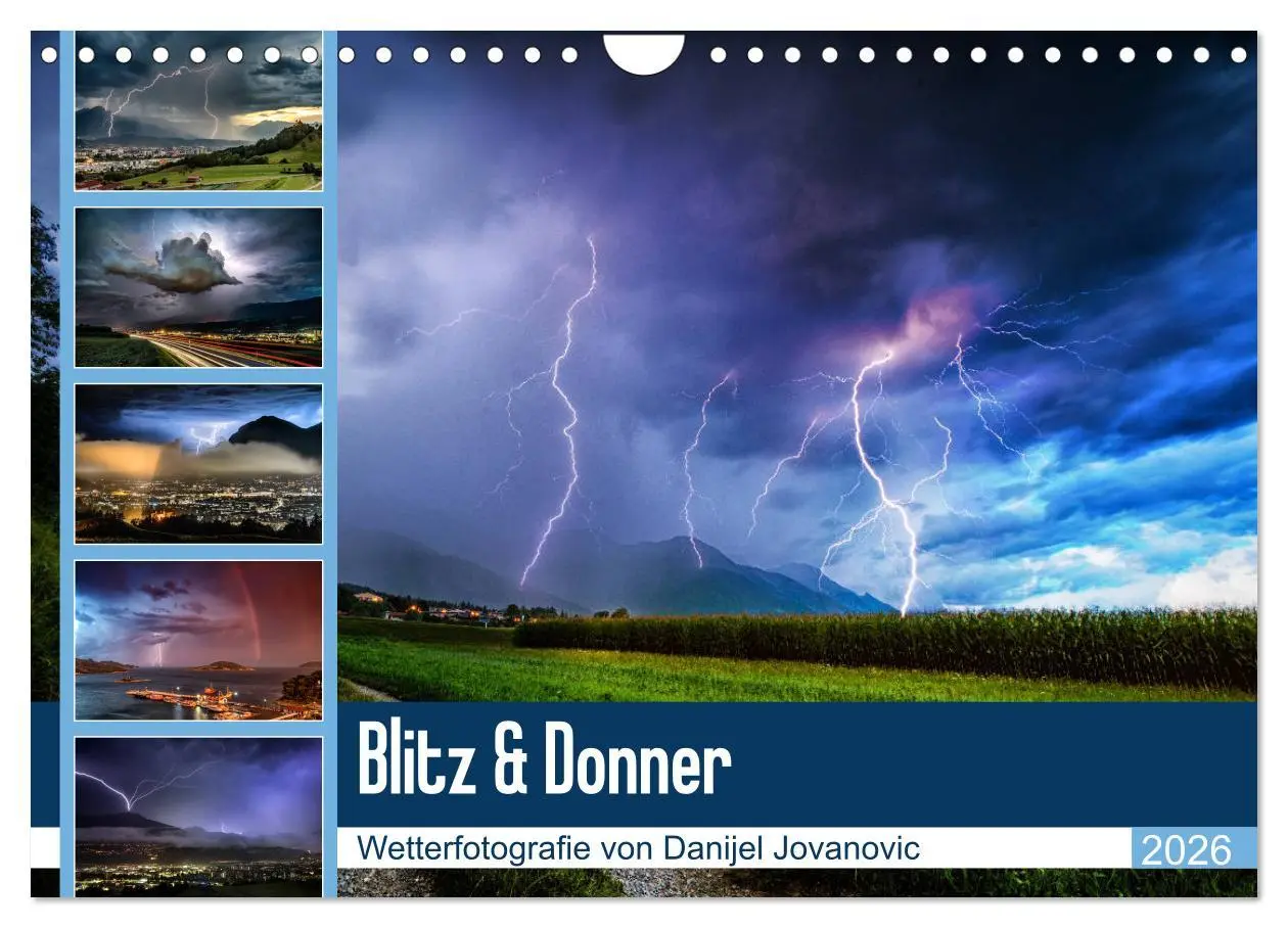 Cover: 9783457924174 | Blitz &amp; Donner (Wandkalender 2026 DIN A4 quer), CALVENDO...