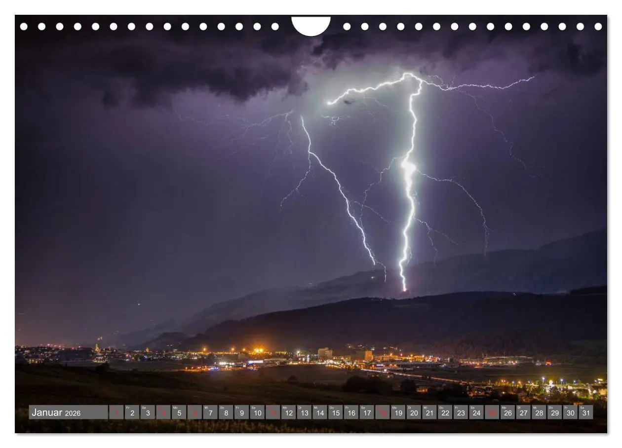 Bild: 9783457924174 | Blitz &amp; Donner (Wandkalender 2026 DIN A4 quer), CALVENDO...