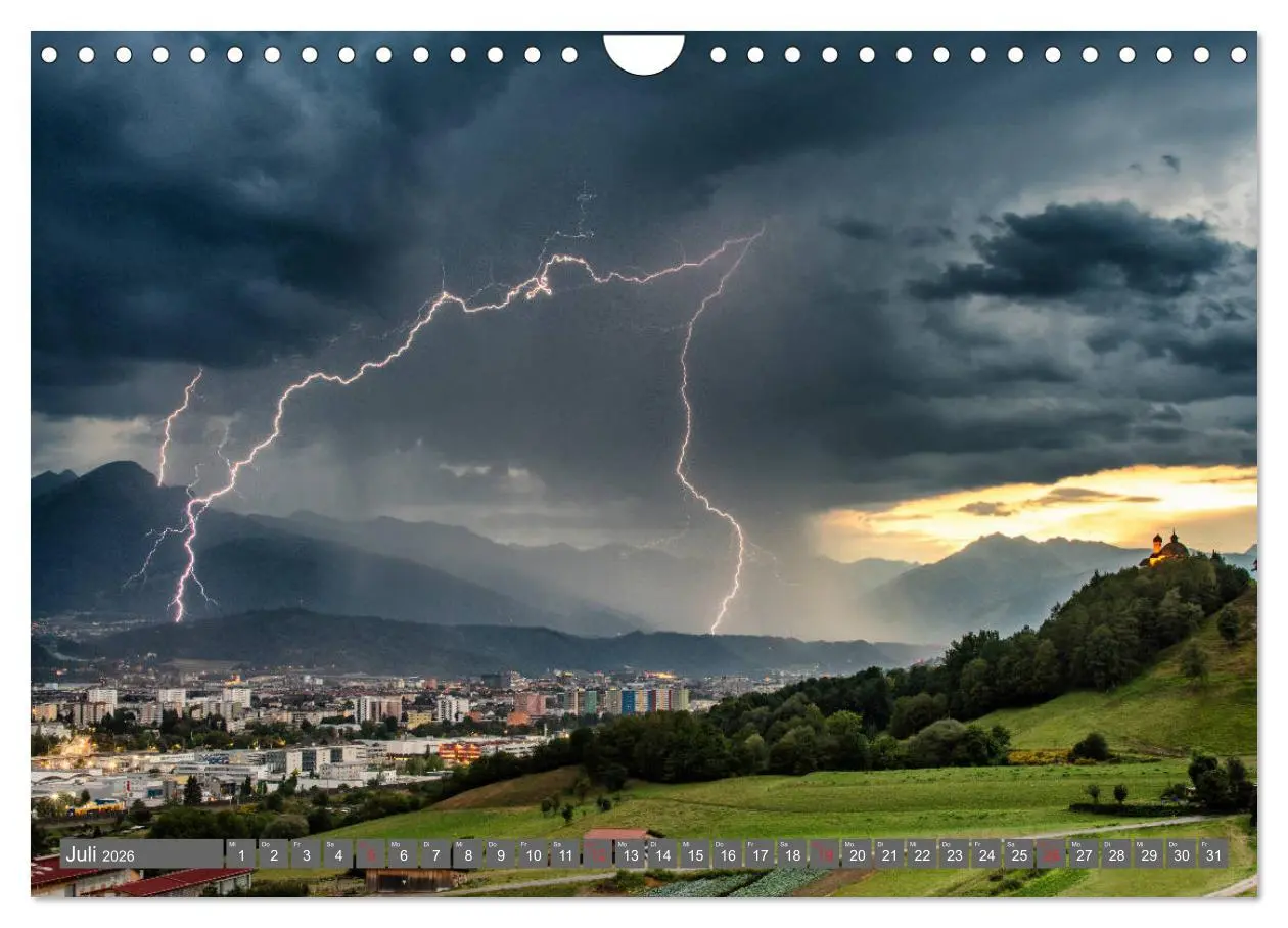 Bild: 9783457924174 | Blitz &amp; Donner (Wandkalender 2026 DIN A4 quer), CALVENDO...