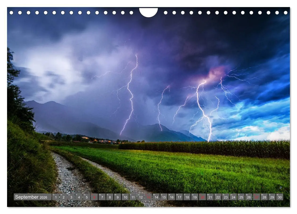 Bild: 9783457924174 | Blitz &amp; Donner (Wandkalender 2026 DIN A4 quer), CALVENDO...
