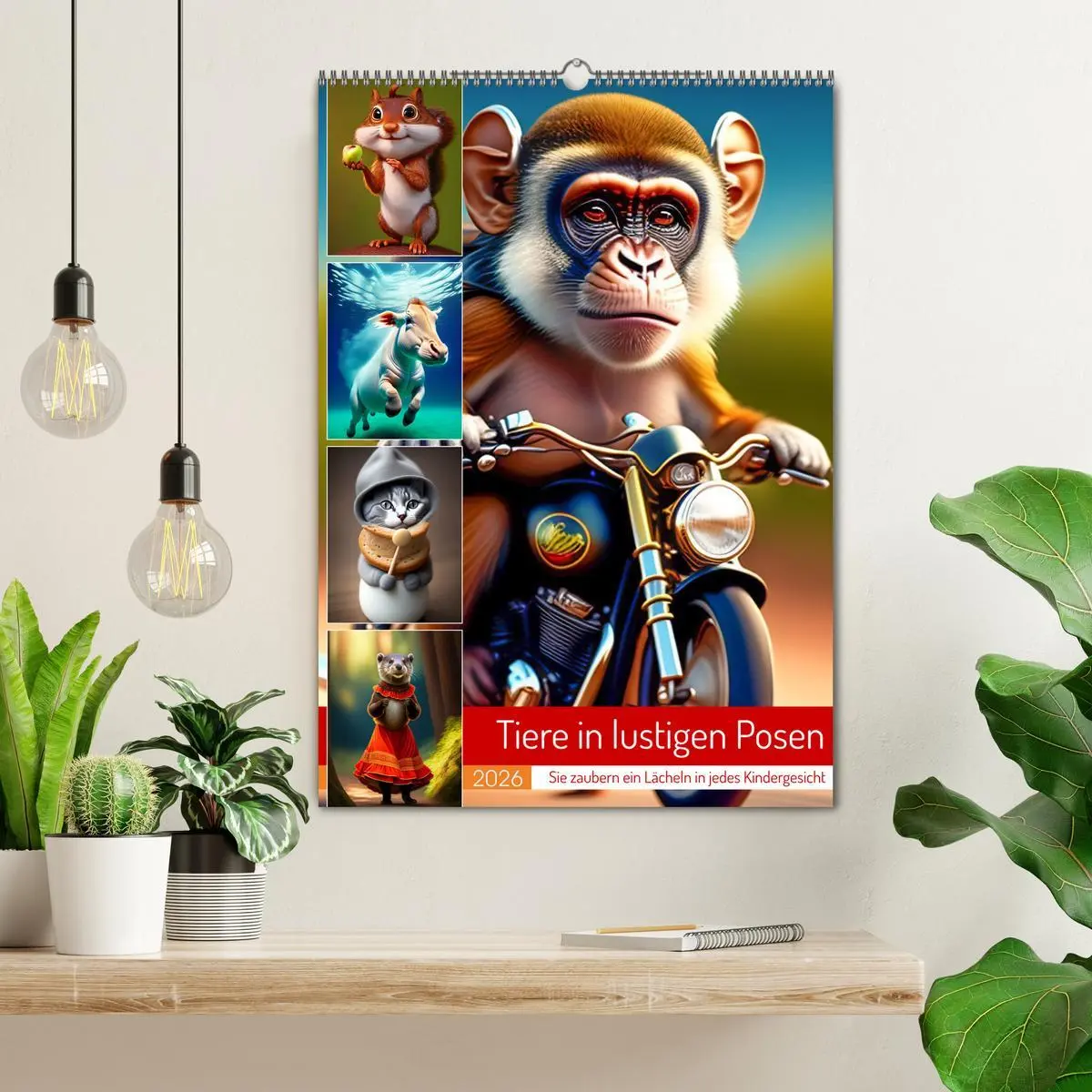 Bild: 9783516324174 | Tiere in lustigen Posen (Wandkalender 2026 DIN A2 hoch), CALVENDO...