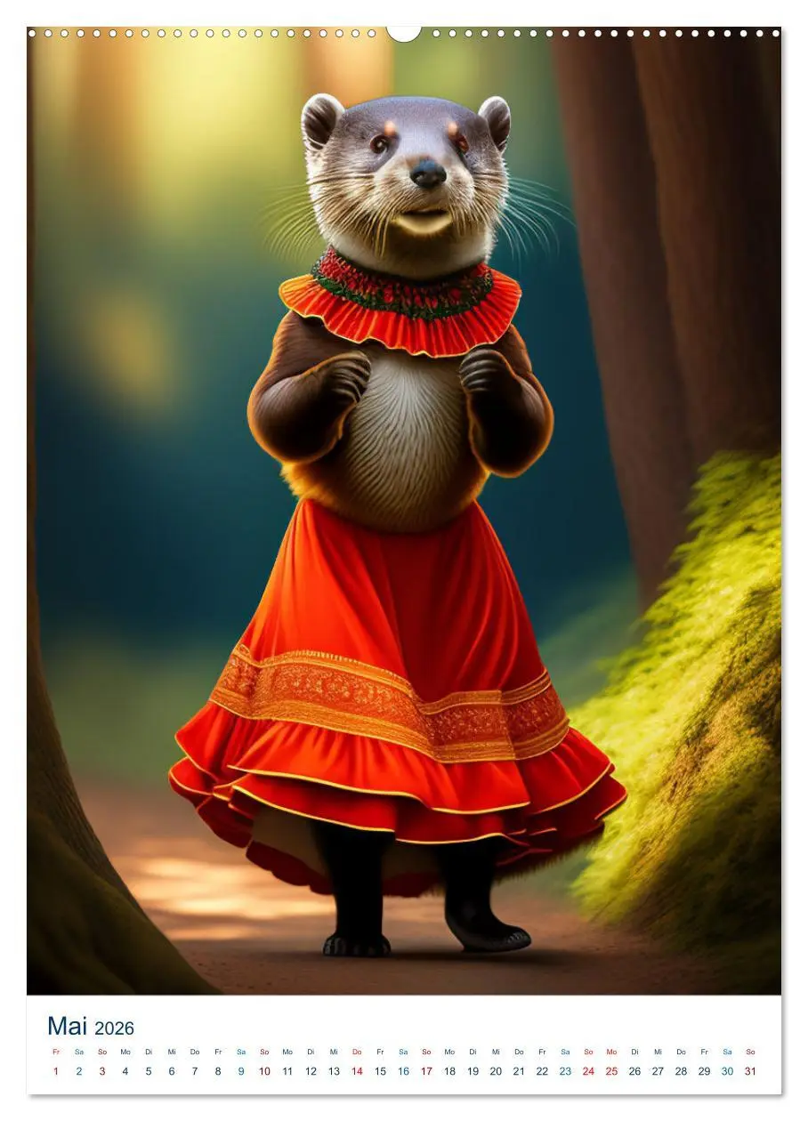 Bild: 9783516324174 | Tiere in lustigen Posen (Wandkalender 2026 DIN A2 hoch), CALVENDO...