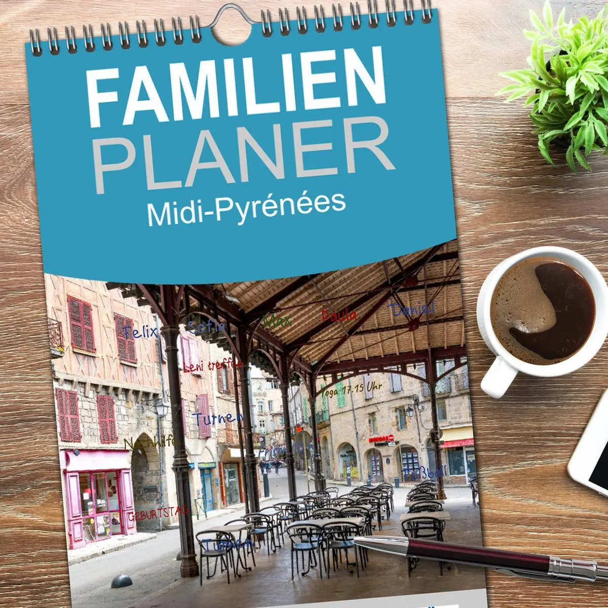 Bild: 9783516494174 | Familienplaner 2026 - Midi-Pyrénées mit 5 Spalten (Wandkalender, 21...