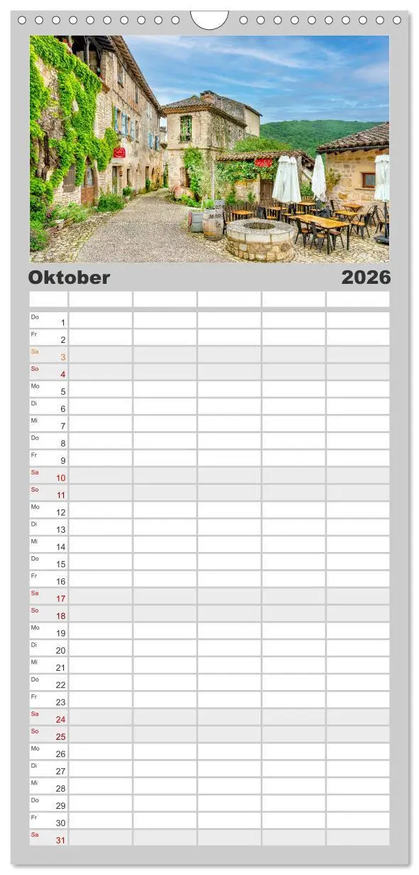 Bild: 9783516494174 | Familienplaner 2026 - Midi-Pyrénées mit 5 Spalten (Wandkalender, 21...