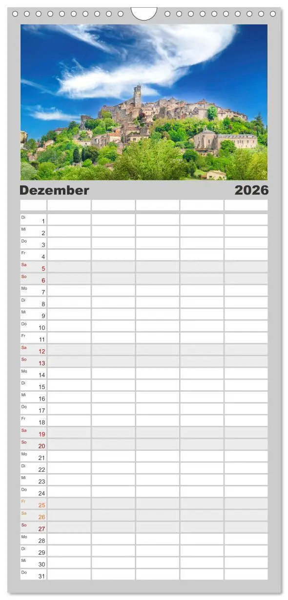 Bild: 9783516494174 | Familienplaner 2026 - Midi-Pyrénées mit 5 Spalten (Wandkalender, 21...