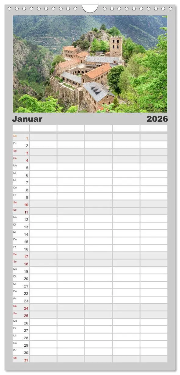 Bild: 9783516494174 | Familienplaner 2026 - Midi-Pyrénées mit 5 Spalten (Wandkalender, 21...