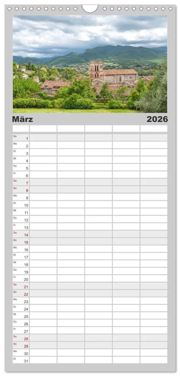 Bild: 9783516494174 | Familienplaner 2026 - Midi-Pyrénées mit 5 Spalten (Wandkalender, 21...