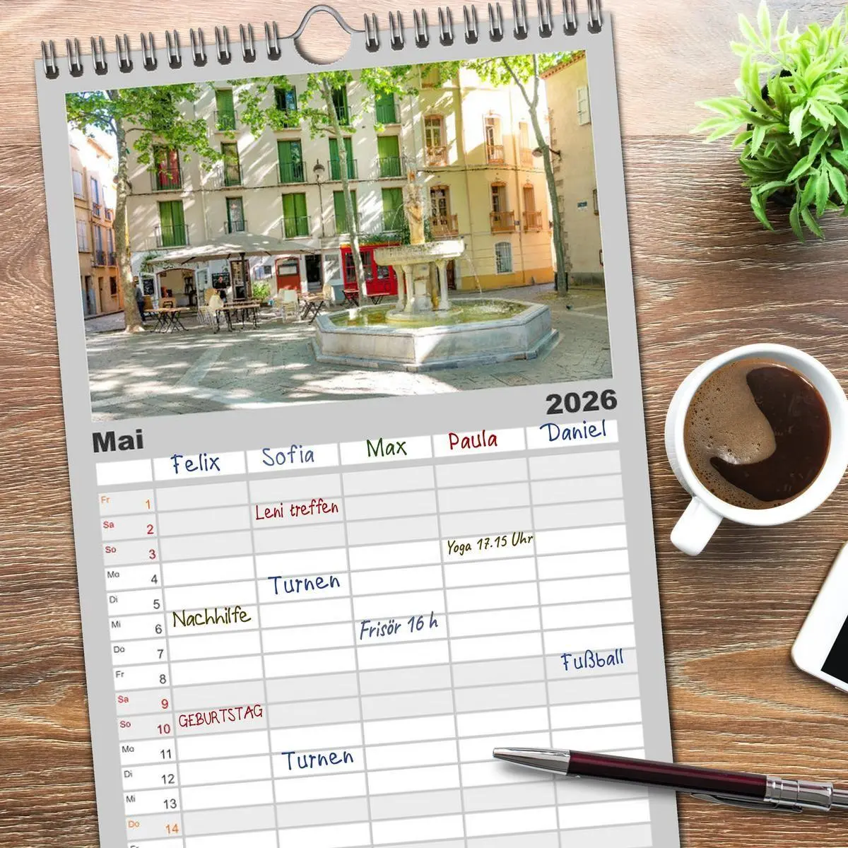 Bild: 9783516494174 | Familienplaner 2026 - Midi-Pyrénées mit 5 Spalten (Wandkalender, 21...