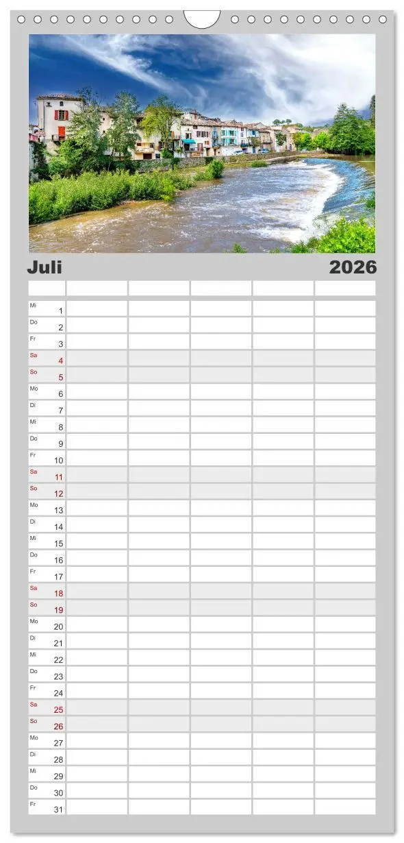 Bild: 9783516494174 | Familienplaner 2026 - Midi-Pyrénées mit 5 Spalten (Wandkalender, 21...