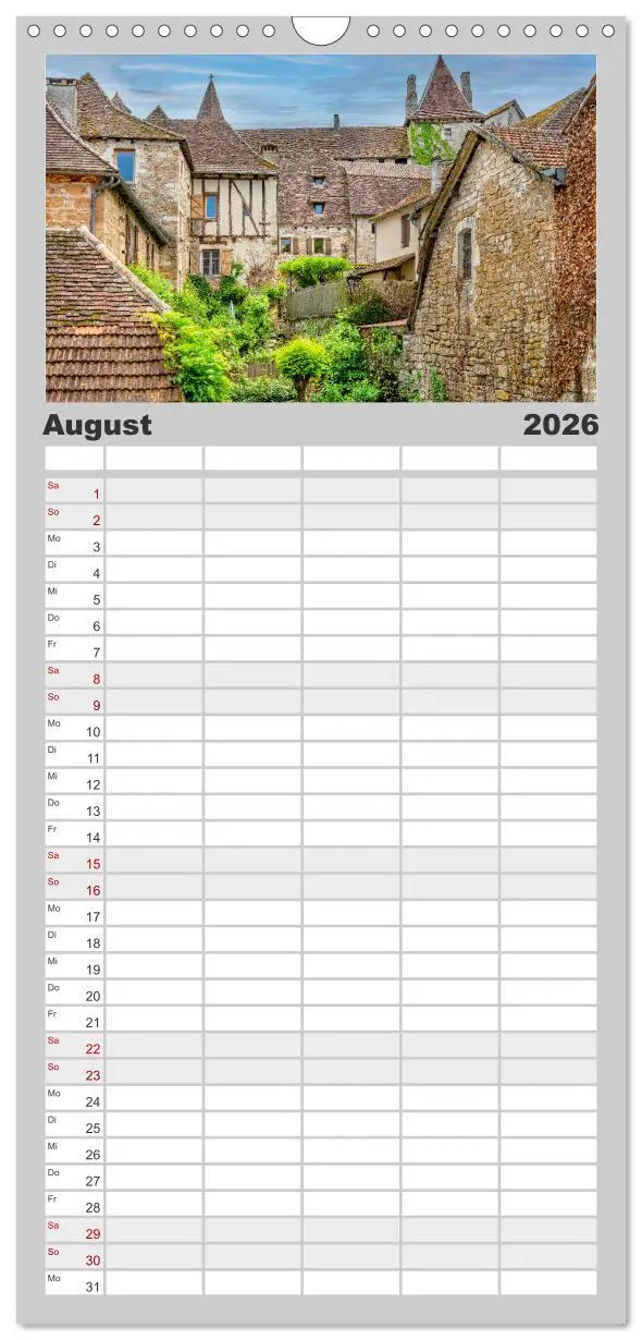 Bild: 9783516494174 | Familienplaner 2026 - Midi-Pyrénées mit 5 Spalten (Wandkalender, 21...