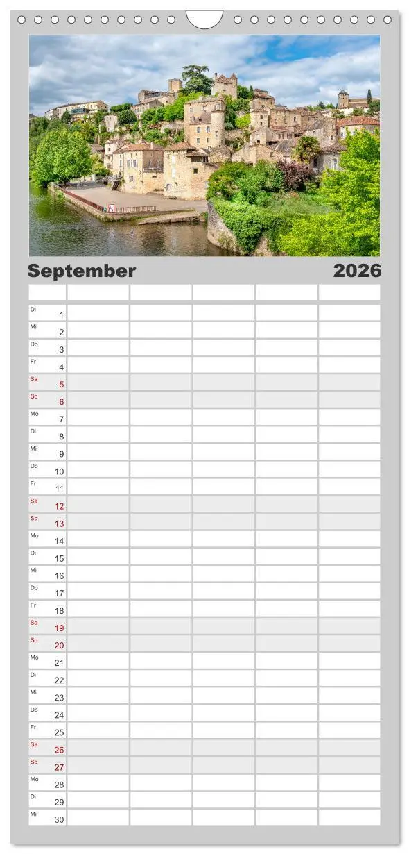 Bild: 9783516494174 | Familienplaner 2026 - Midi-Pyrénées mit 5 Spalten (Wandkalender, 21...