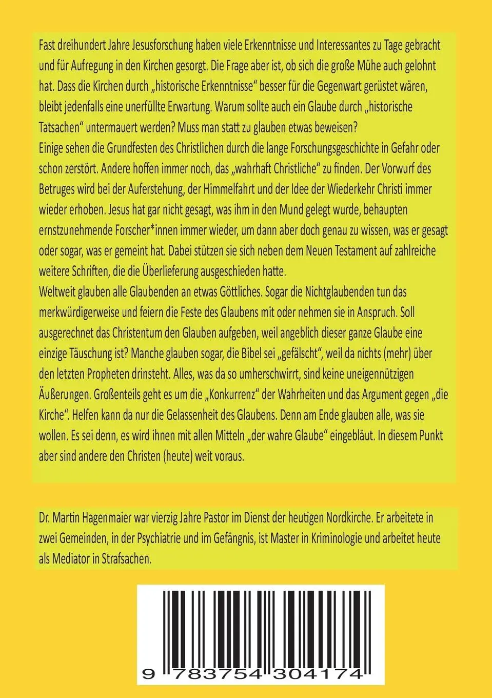 Rückseite: 9783754304174 | Jesus | Martin Hagenmaier | Taschenbuch | 248 S. | Deutsch | 2021