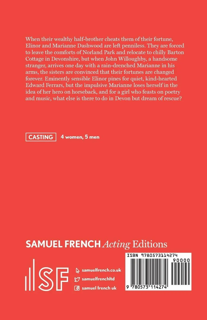 Rückseite: 9780573114274 | Sense and Sensibility | Jane Austen | Taschenbuch | Englisch | 2014