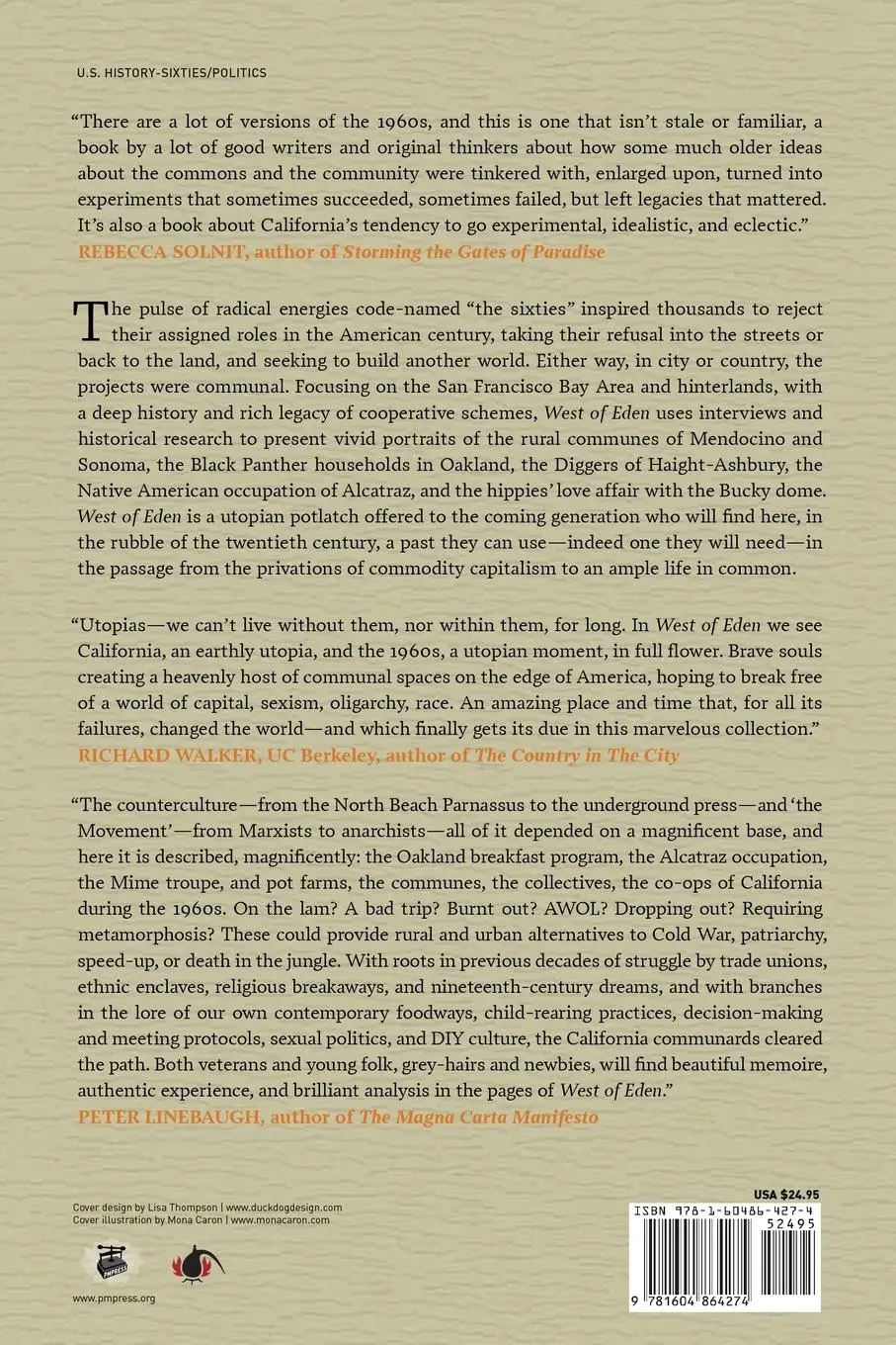 Rückseite: 9781604864274 | West of Eden | Communes and Utopia in Northern California | Buch