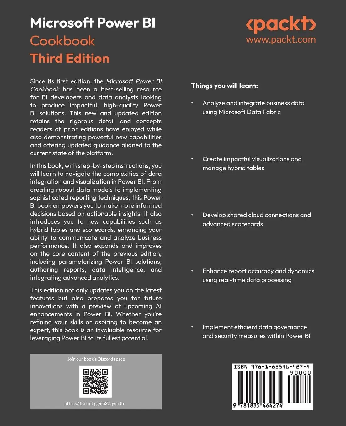 Rückseite: 9781835464274 | Microsoft Power BI Cookbook - Third Edition | Greg Deckler (u. a.)