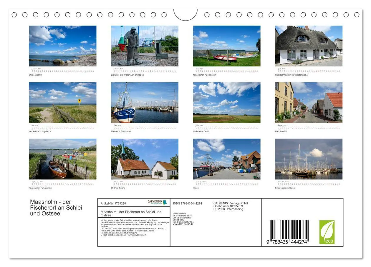 Bild: 9783435444274 | Maasholm - der Fischerort an Schlei und Ostsee (Wandkalender 2025...