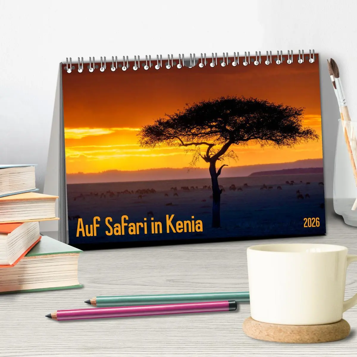 Bild: 9783457844274 | Auf Safari in Kenia 2026 (Tischkalender 2026 DIN A5 quer), CALVENDO...