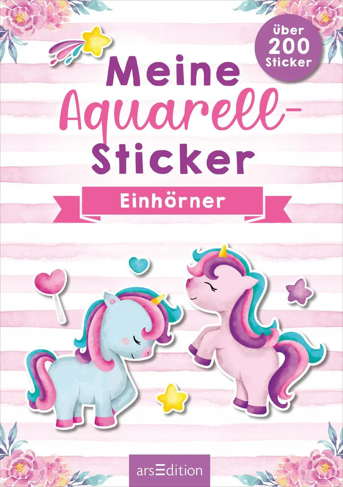 Bild: 4014489134374 | Meine Aquarell-Sticker - Einhörner | Über 200 Sticker | 16 S. | 2024