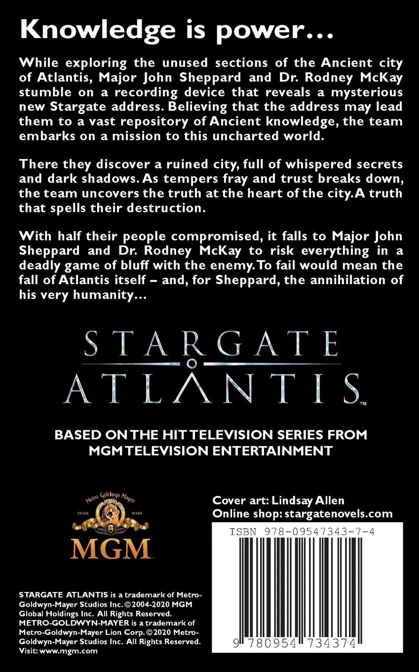 Rückseite: 9780954734374 | STARGATE ATLANTIS Reliquary | Martha Wells | Taschenbuch | Englisch