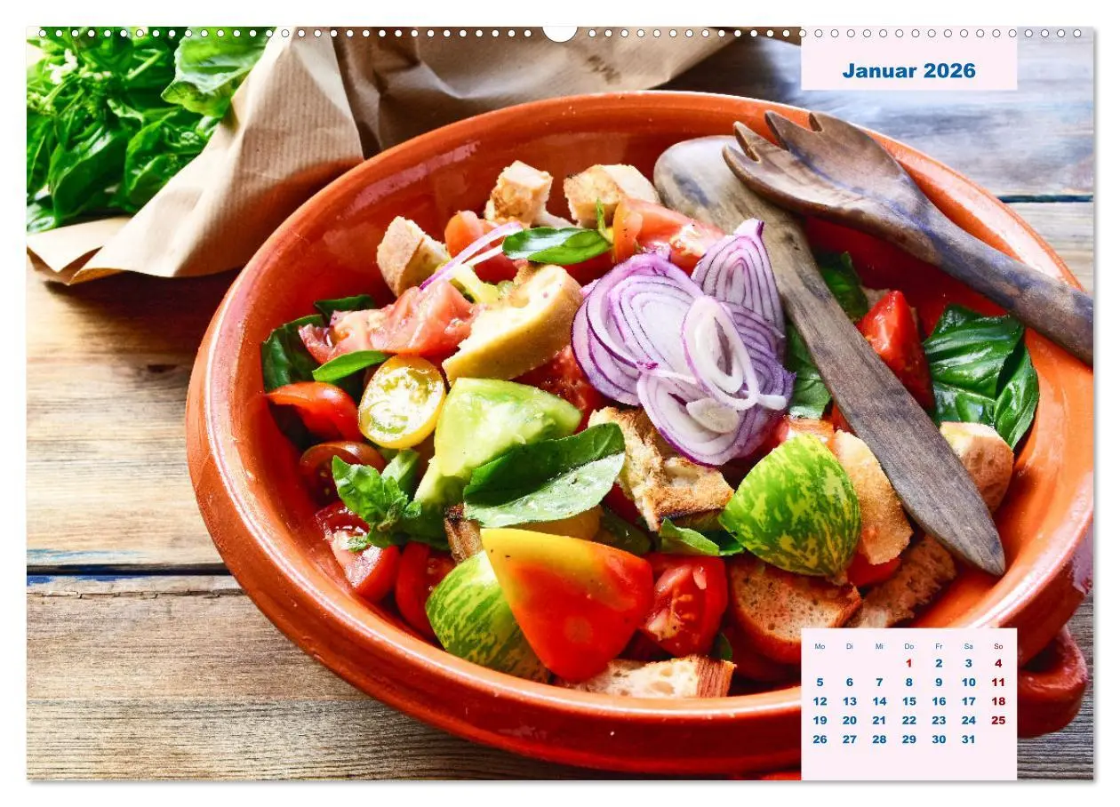 Bild: 9783457524374 | Küchenkalender Vegetarisch für Genießer 2026 (hochwertiger Premium...