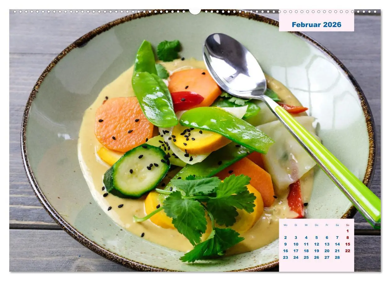 Bild: 9783457524374 | Küchenkalender Vegetarisch für Genießer 2026 (hochwertiger Premium...