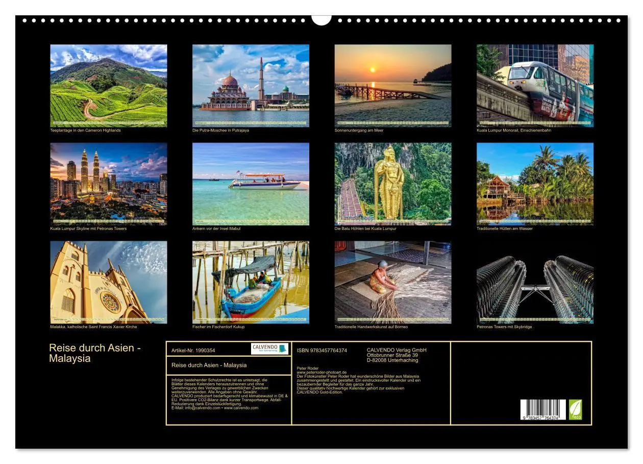 Bild: 9783457764374 | Reise durch Asien - Malaysia (Wandkalender 2026 DIN A2 quer),...