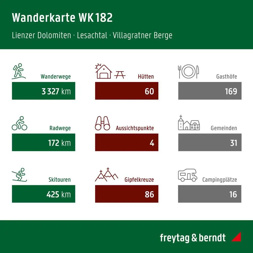 Bild: 9783707924374 | freytag &amp; berndt Wanderkarte WK 182 Lienzer Dolomiten, Lesachtal -...