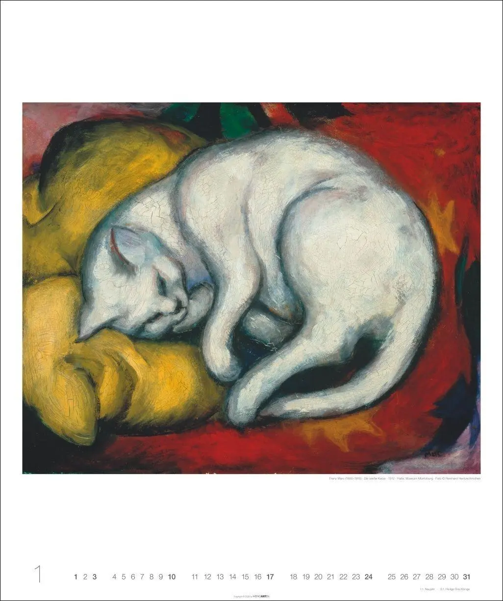 Bild: 9783839904374 | Katzen in der Kunst Edition Kalender 2027 | Marc | Kalender | 14 S.