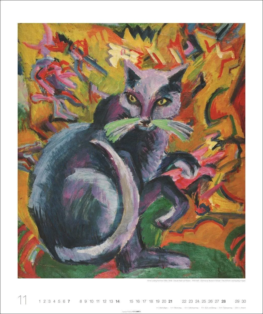 Bild: 9783839904374 | Katzen in der Kunst Edition Kalender 2027 | Marc | Kalender | 14 S.