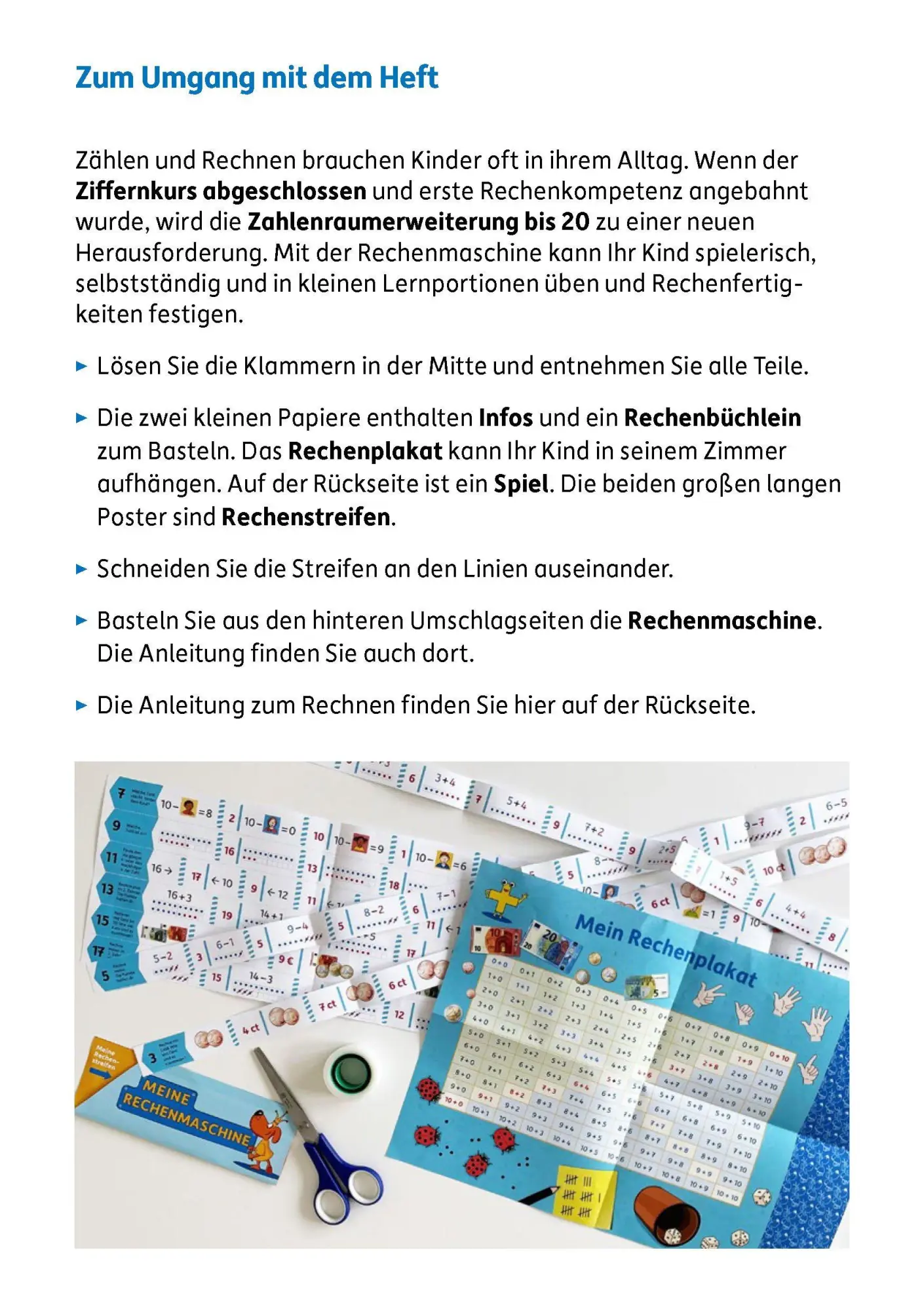 Bild: 9783881004374 | Meine Übungsstreifen Rechnen lernen - 1. Klasse: Zahlen bis 20 | 48 S.