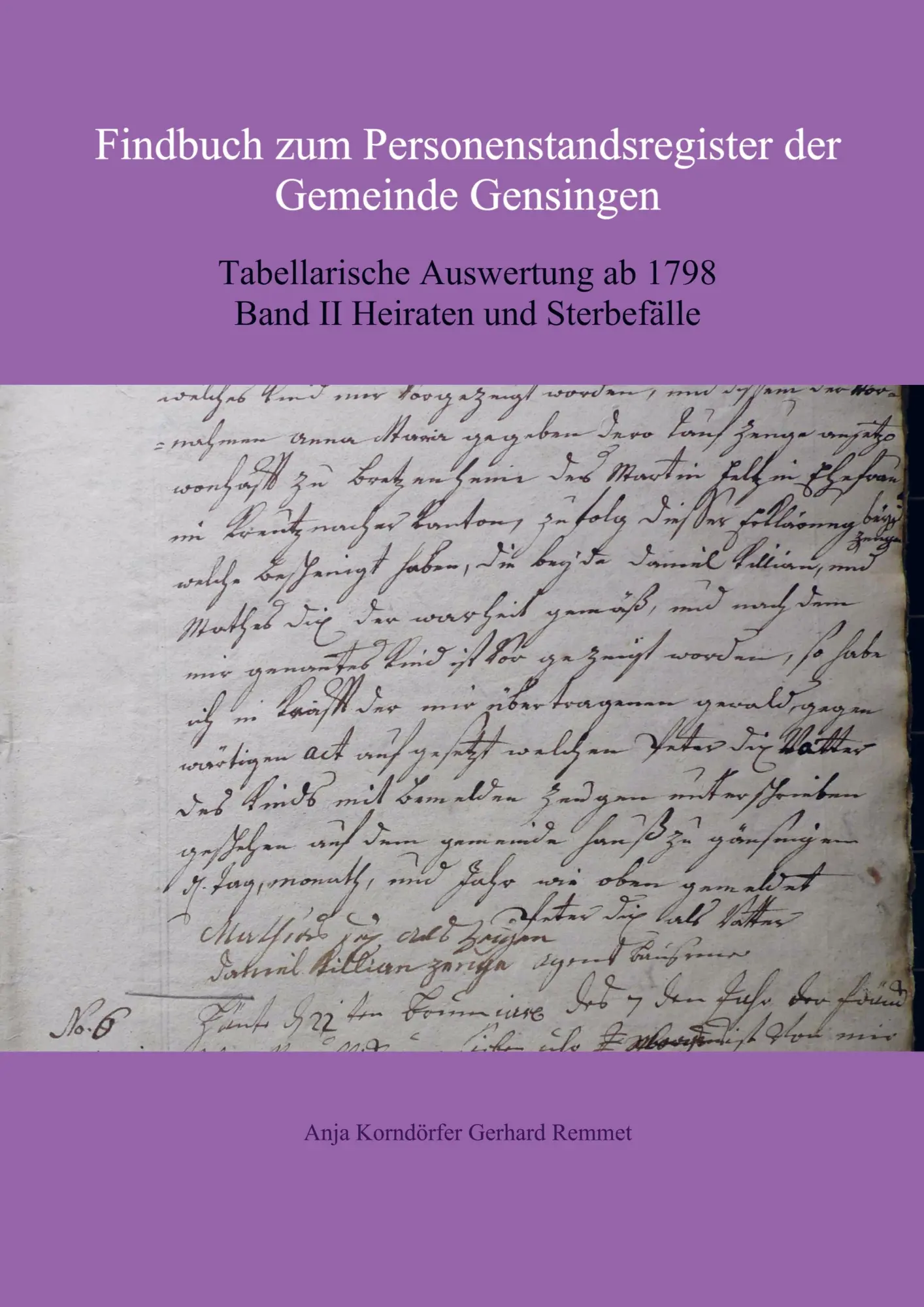 Cover: 9789463864374 | Findbuch zum Personenstandsregister der Gemeinde Gensingen | Buch