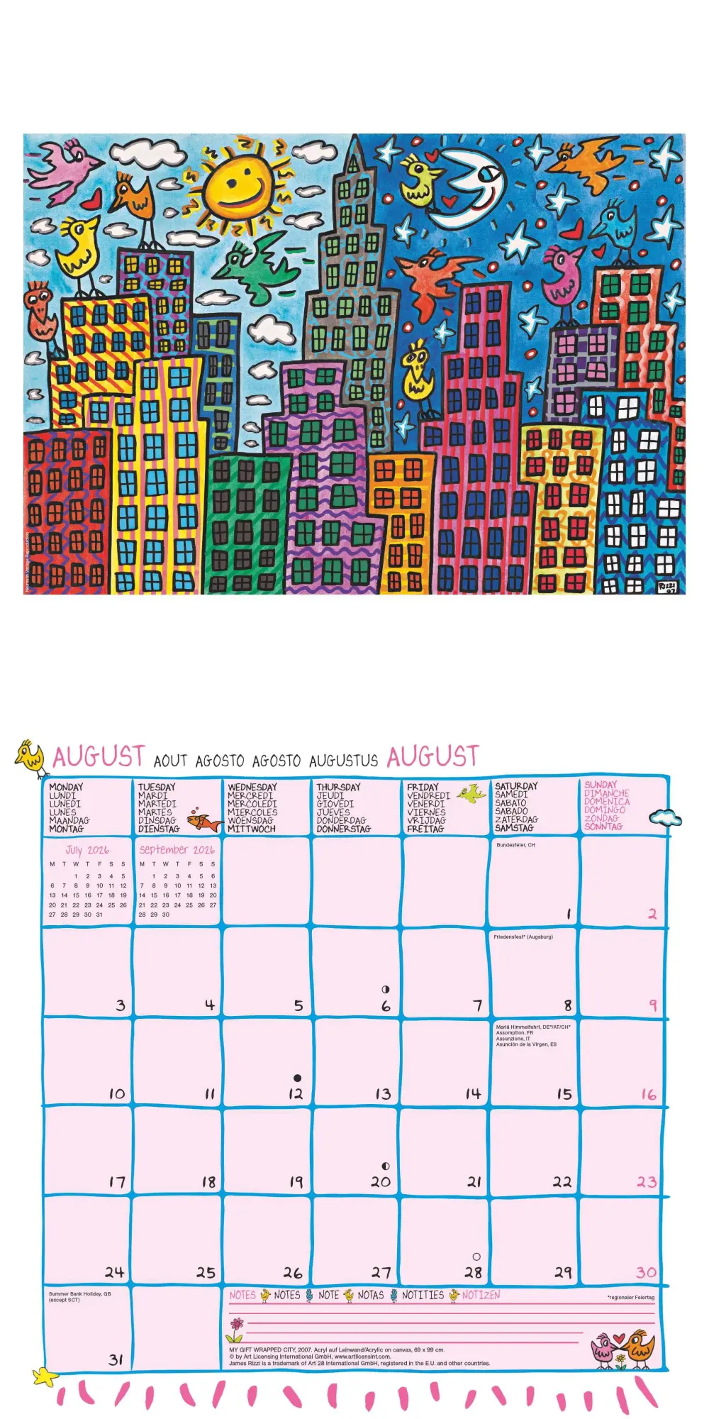Bild: 4069095004474 | James Rizzi 2026 - Wand-Kalender - Broschüren-Kalender - 30x30 -...