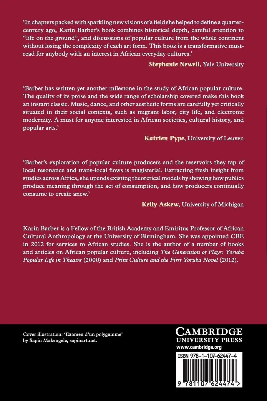 Rückseite: 9781107624474 | A History of African Popular Culture | Karin Barber | Taschenbuch