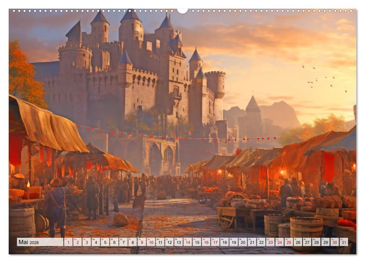 Bild: 9783457514474 | Abstecher ins Mittelalter (Wandkalender 2026 DIN A2 quer), CALVENDO...